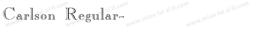 Carlson Regular字体转换